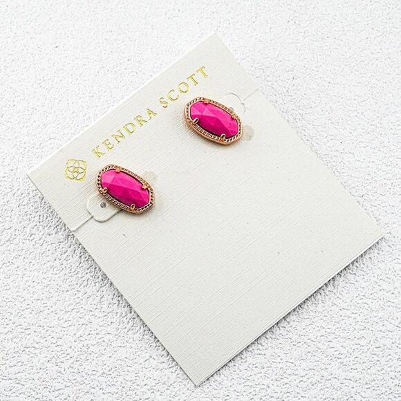 Kendra Scott Pink Turquoise Stud Earrings - Picture 1 of 1